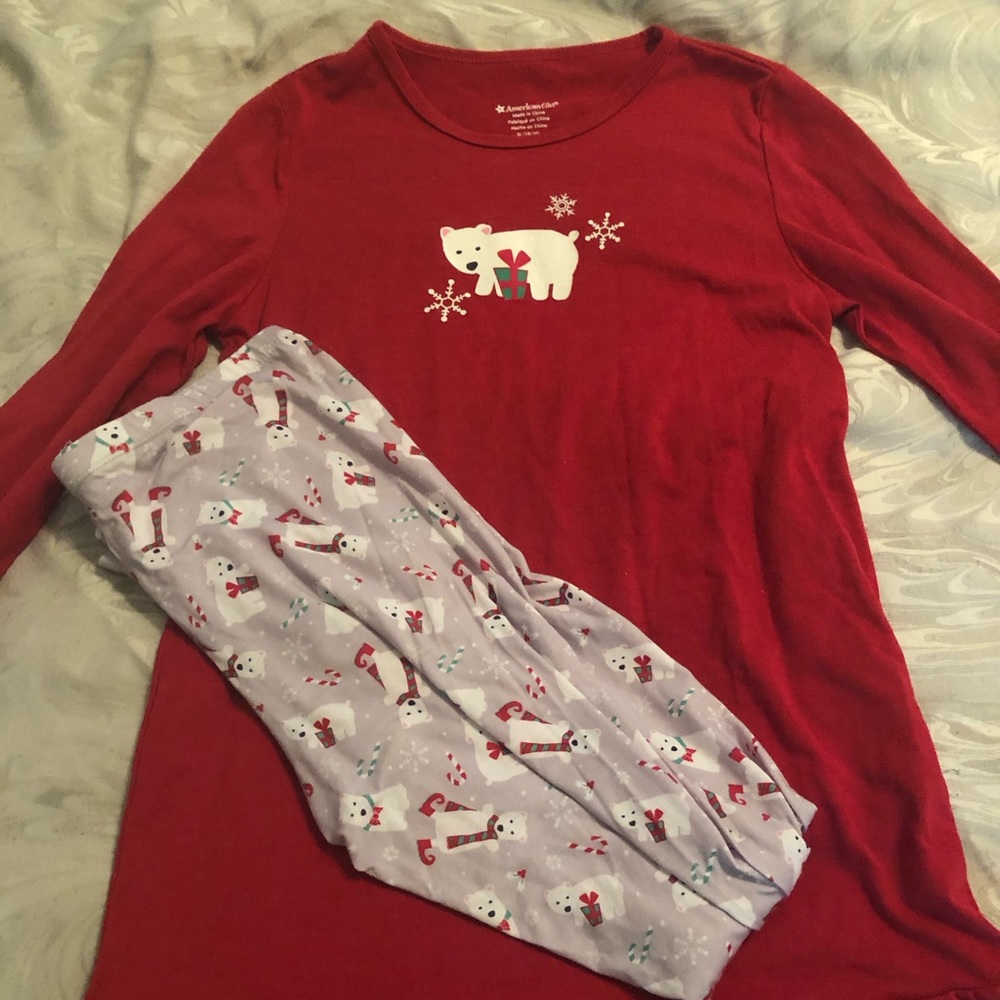 American Girl Christmas PJ Set XL